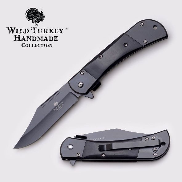 Wild Turkey Handmade Smooth Handle Folding Pocket Knife