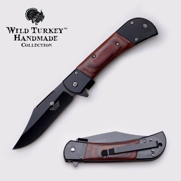 Wild Turkey Handmade Smooth Handle Folding Pocket KNIFE