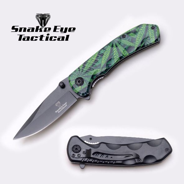 Snake Eye Tactical Spring Assist Knife 4.75'' Closed