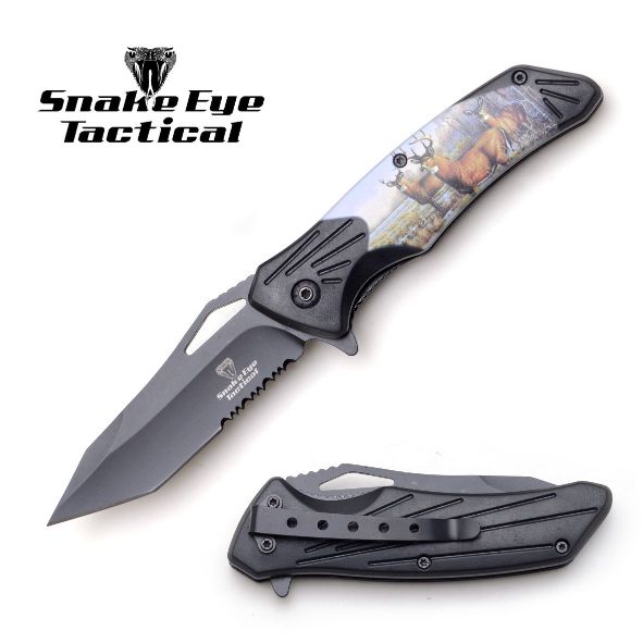 Snake Eye Wild Life Collection Spring Assist KNIFE 5'' Closed