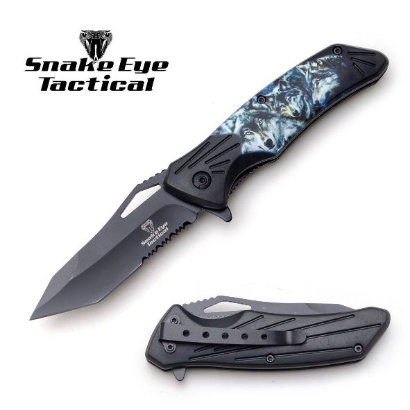 Snake Eye Wild Life Collection Spring Assist KNIFE 5'' Closed