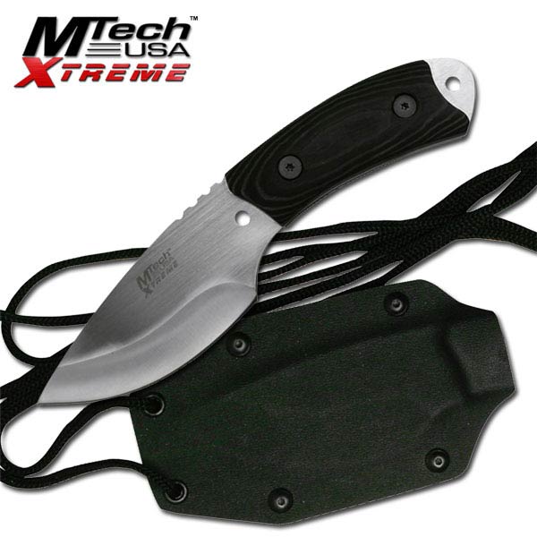 MTech Outdoor Survival KNIFE with Black Micarta Handle