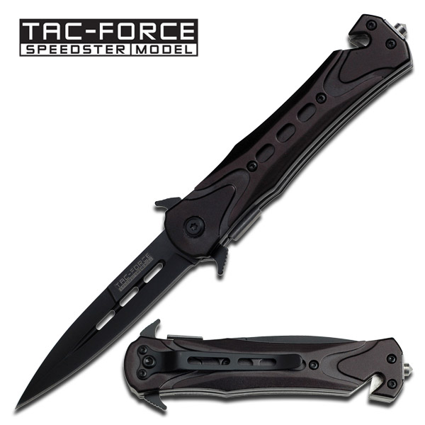 Unqiue Modern Tactical Spring Assist Folding Knife with Glass Bre