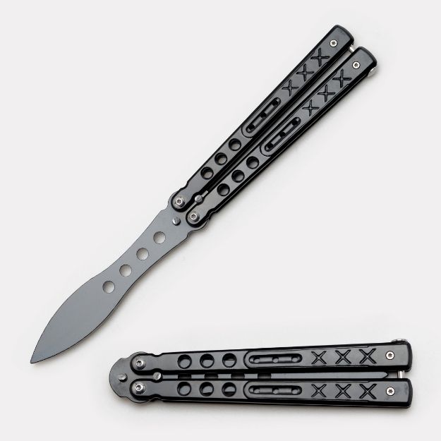 Snake Eye Tactical Training BUTTERFLY KNIFE Black 5.5'' Closed