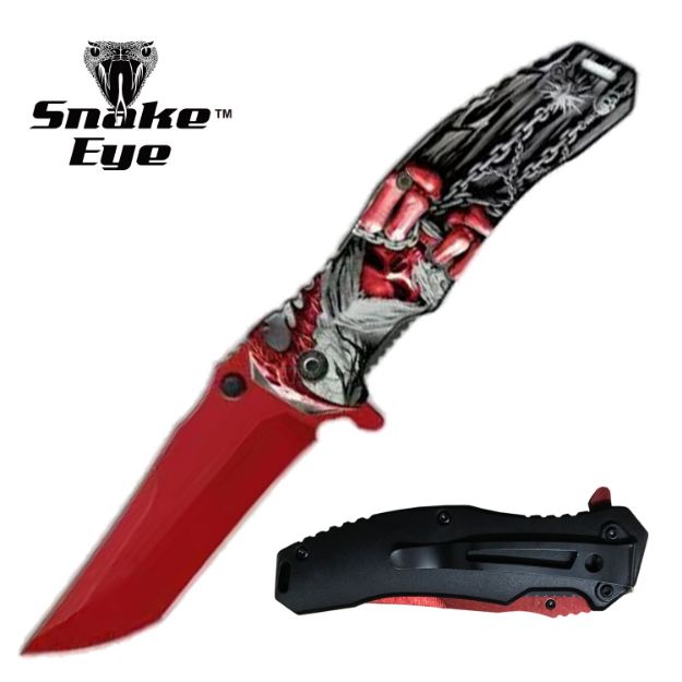 Snake Eye Tactical Spring Assist Knives 4.5 '' Closed