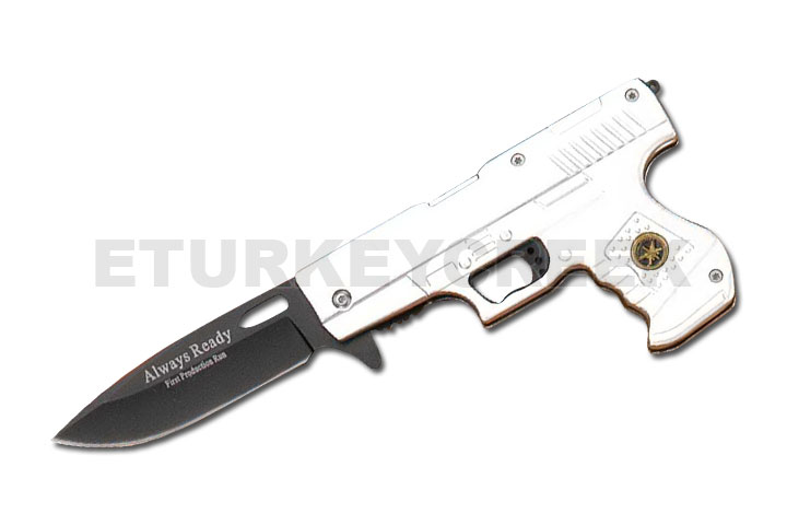 Special Forces Gun Shape Spring Assist KNIFE 4.5''