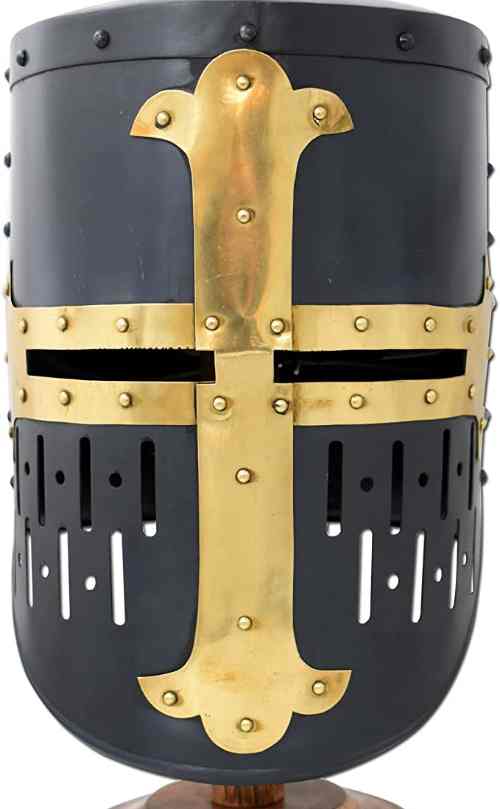 Medieval Warrior Templar Brass Crusader Helmet Knights Helmet