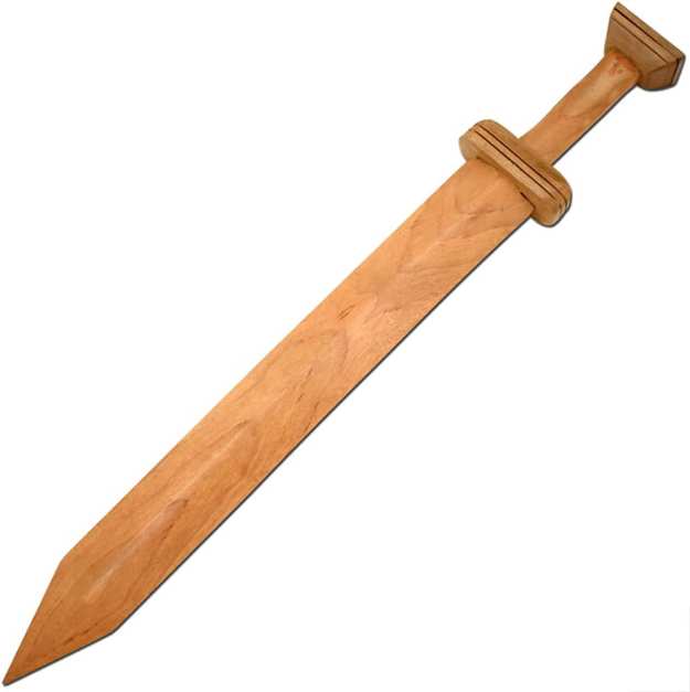 Medieval Warrior Wooden Roman Gladius SWORD with Square Pommel