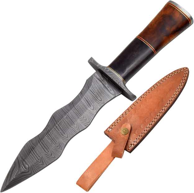 Custom Handmade Damascus Full Tang Fully Functional Wicked Blade