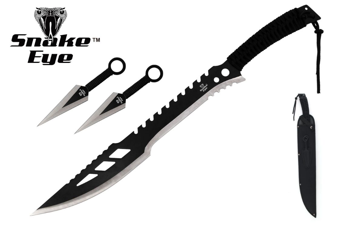 Snake Eye Tactical NINJA-Sword Comes With Throwing Knife