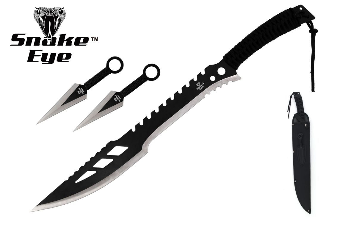 Snake Eye Tactical Ninja-Sword Comes With Throwing Knife