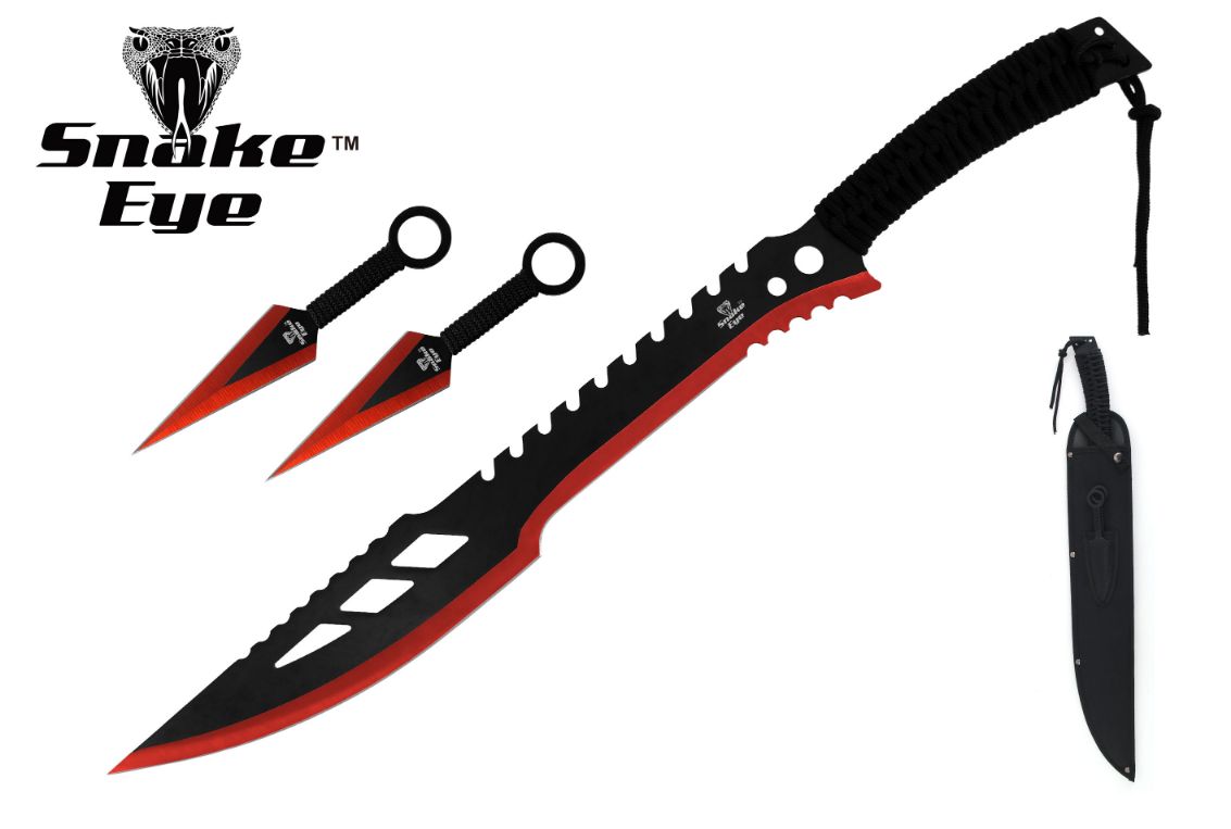 Snake Eye Tactical NINJA-Sword Comes With Throwing Knife