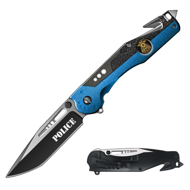 SNAKE EYE TACTICAL RESCUE SPRING ASSIST POLICE KNIFE 5'' CLOSED