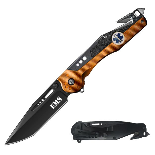 SNAKE EYE TACTICAL RESCUE SPRING ASSIST EMS KNIFE 5'' CLOSED