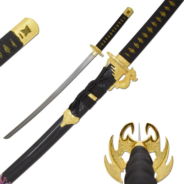 Snake Eye Warrior Dragon Samurai Katana SWORD Black