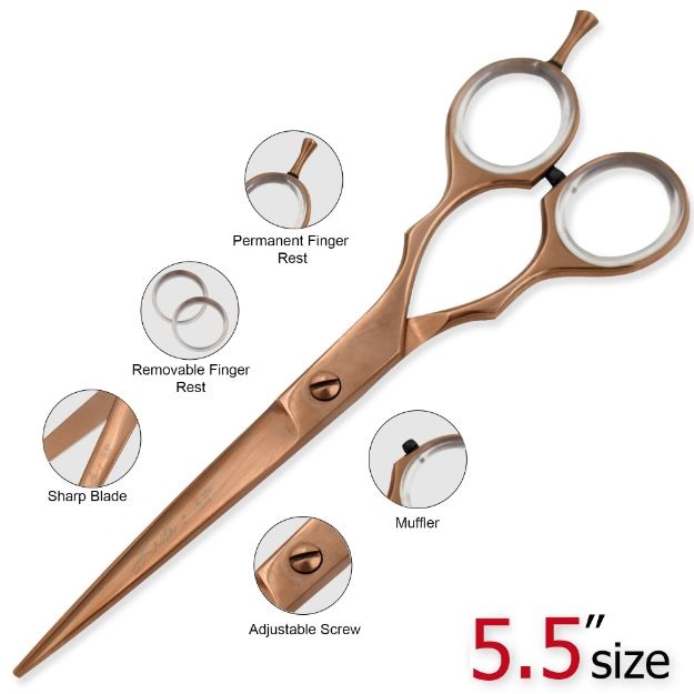 Laila's Professional Barber Scissor Rose Gold Finish