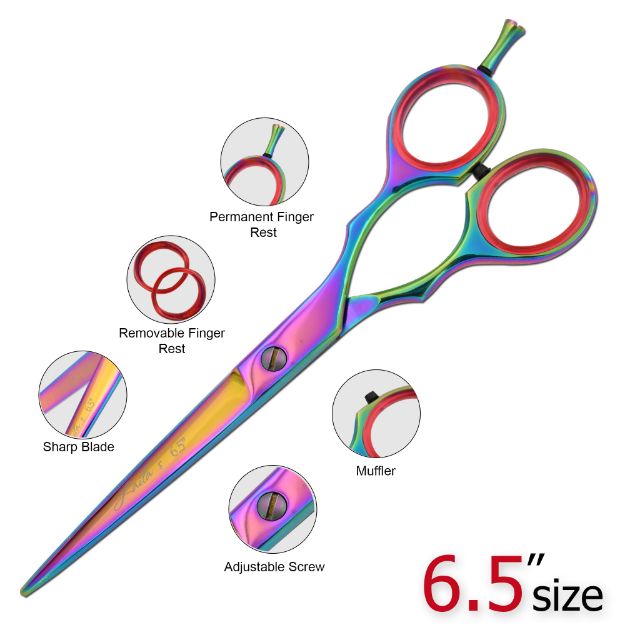 Laila's Professional Barber Scissor RAINBOW Finish