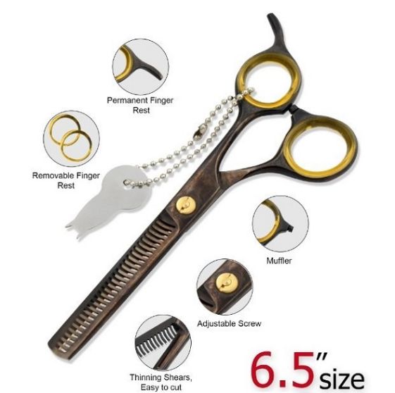 Laila's Shears Professional Barber Thinner SCISSOR Black Finish