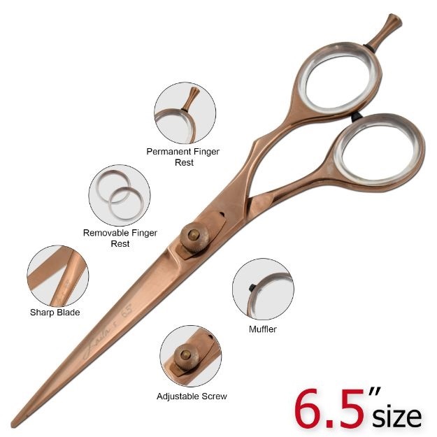 Laila's Professional Barber Scissor Rose GOLD Finish