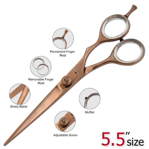 Laila's Professional Barber Scissor Rose GOLD Finish