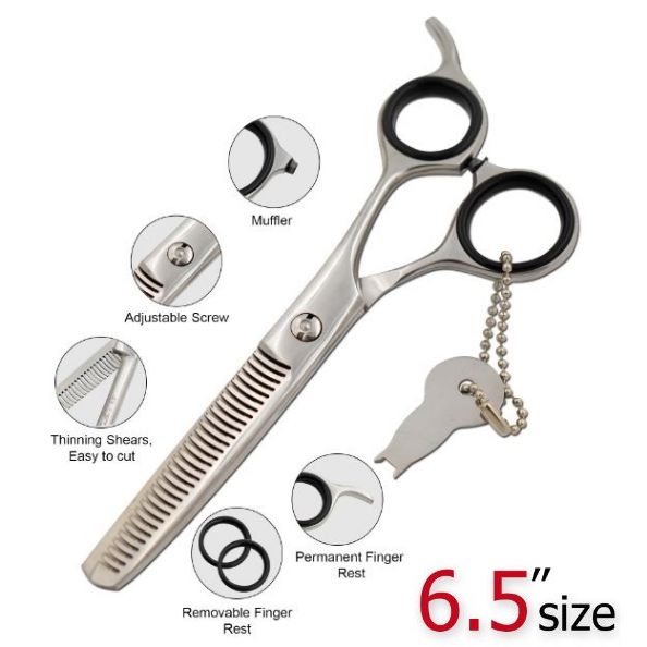 Laila's Shears Professional Barber Thinner SCISSOR Silver Finish