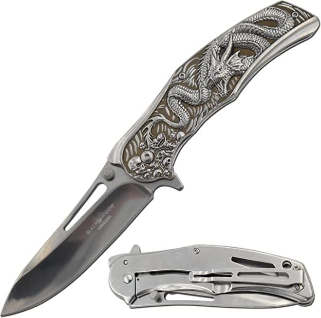 Dark Fantasy Blades DRAGON Graphic Spring Assist Knife DF-0061-4
