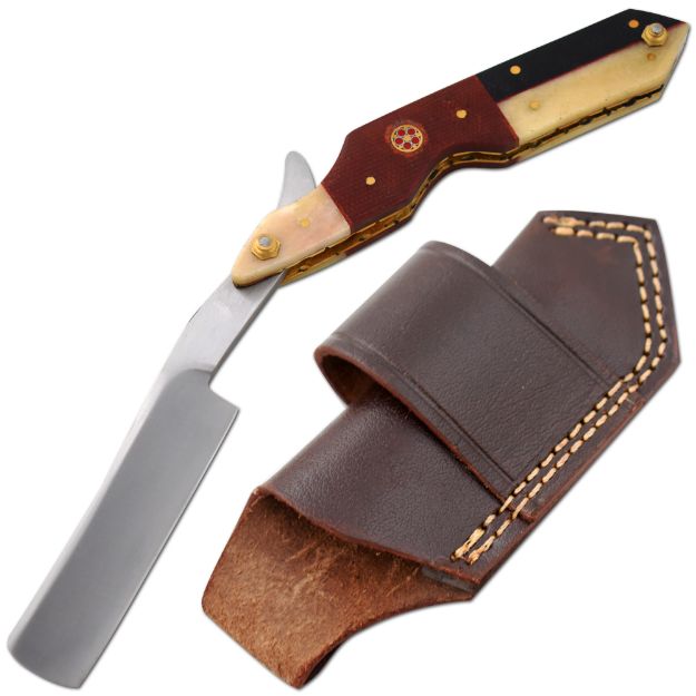 Old Ram Handmade Straight Razor Comes With LEATHER Sheath