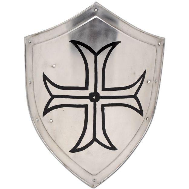 Medieval Warrior Knight Heater Shield 18G Steel LARP