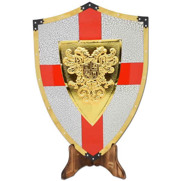 Medieval Warrior Holy Roman Shield Comes With Display Stand