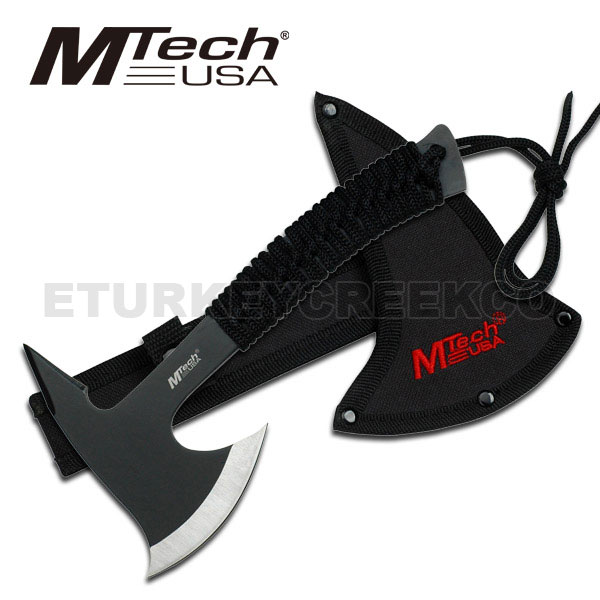 MTech Black Ninja Throwing Axe Hatchet - 8.75 Inch Overall