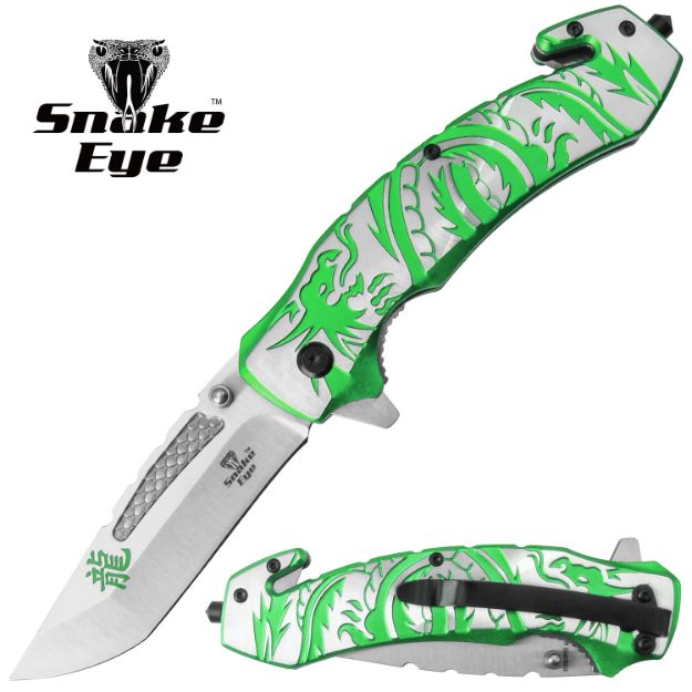 SnakE EyE TaCtiCal REsCuE StylE Spring Assist KnifE SE-5255-GN