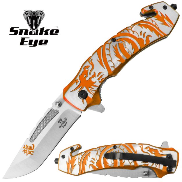 SnakE EyE TaCtiCal REsCuE StylE Spring Assist KnifE SE-5255-OR