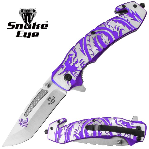 SnakE EyE TaCtiCal REsCuE StylE Spring Assist KnifE SE-5255-PR