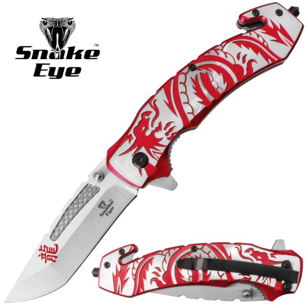 SnakE EyE TaCtiCal REsCuE StylE Spring Assist KnifE SE-5255-RD