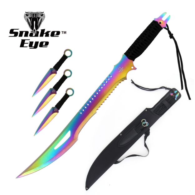 Snake Eye Tactical Ninja SWORD With Throwing Knife Set