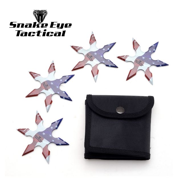 SnAkE EyE TActicAl 4pc Throwing STAR SEt 4'' DiAmEtEr