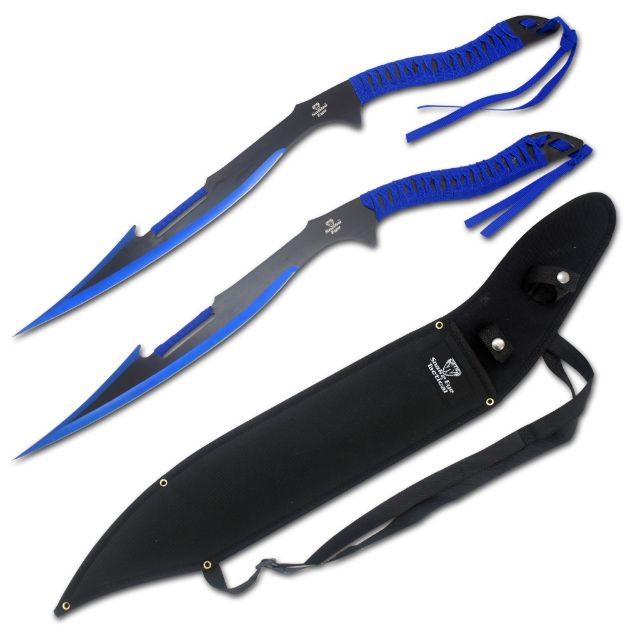 Snake Eye Fantasy Dual Ninja SWORDs With Nylon Sheath