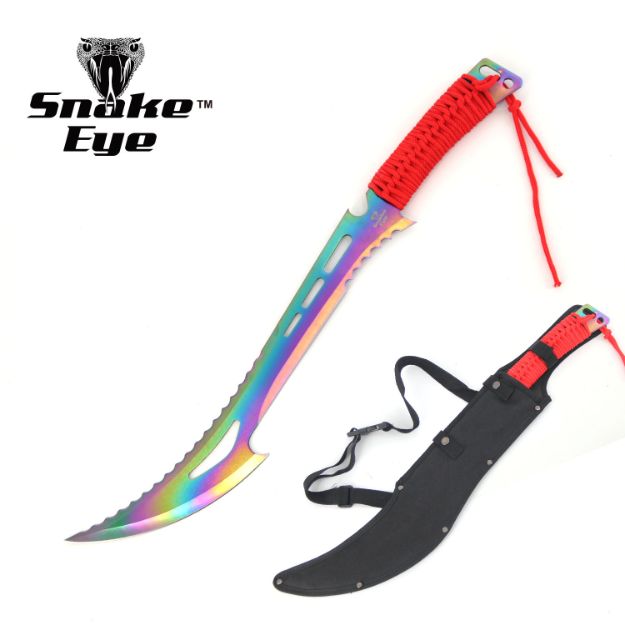 Snake Eye Tactical Zombie Killer Machete RAINBOW