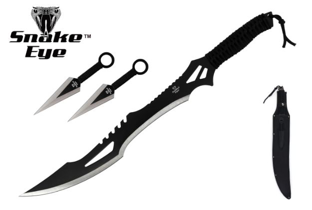 Snake Eye Tactical Ninja SWORD and Kunai/Throwing Knife Set