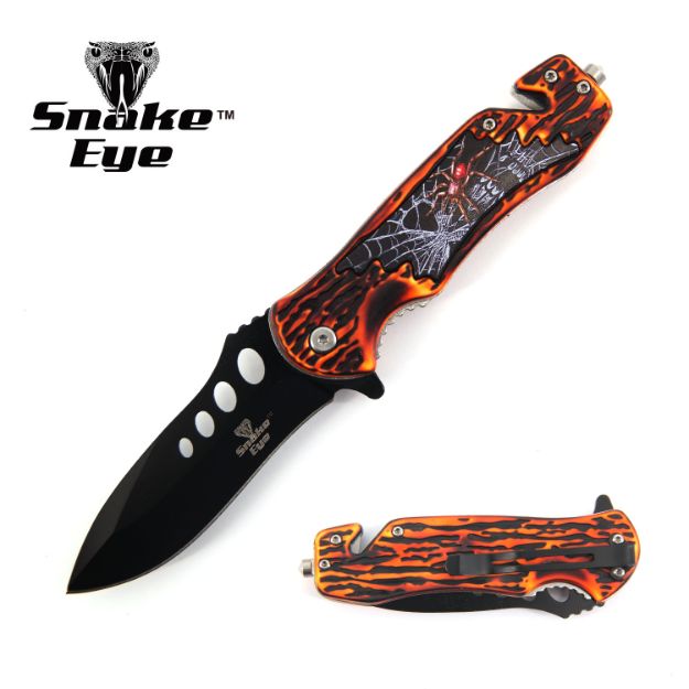 Snake Eye Tactical Spider With Web Rescue Style  Assist KNIFE