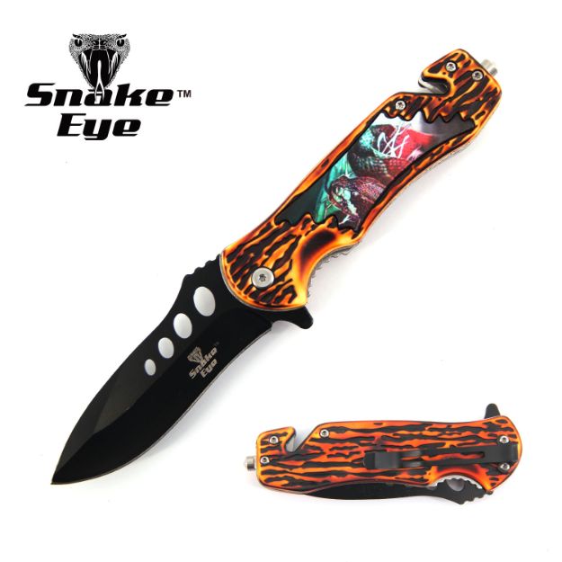 Snake Eye Tactical Fantasy DRAGON Rescue Style Assist  Knife