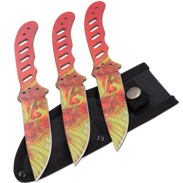 Snake Eye Tactical 3PC THROWING KNIFE set Comes with Sheath