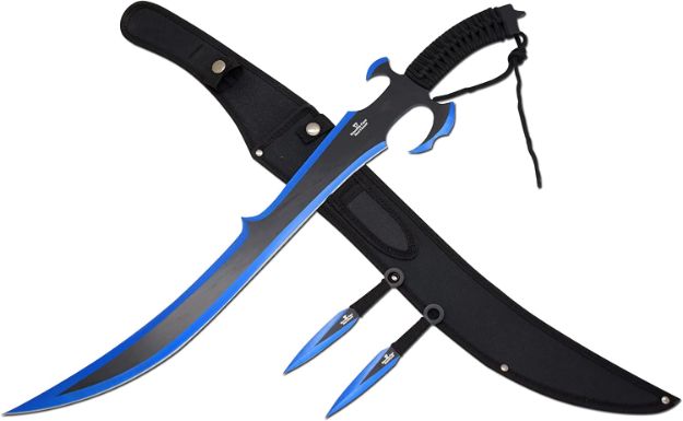 Snake Eye Tactical Ninja Sword With Throwing Knife Set