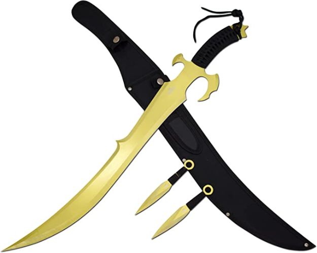 Snake Eye Tactical Ninja Sword With Throwing Knife Set