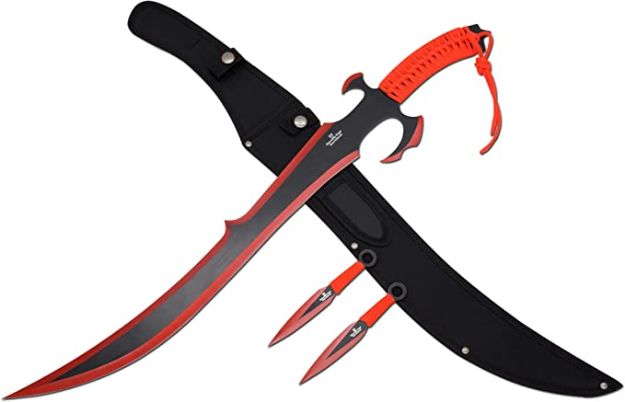 Snake Eye Tactical Ninja Sword With Throwing KNIFE Set