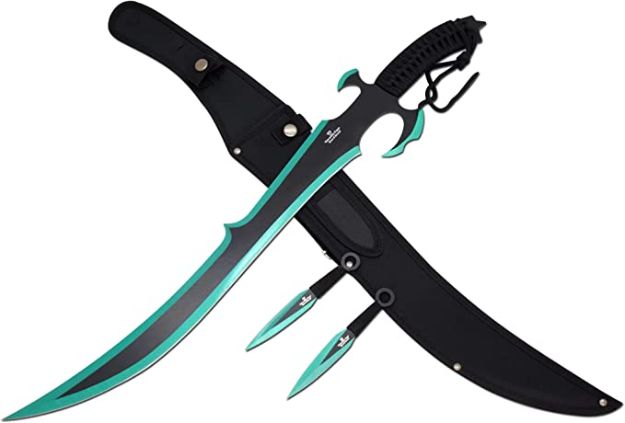 Snake Eye Tactical Ninja Sword With Throwing Knife Set