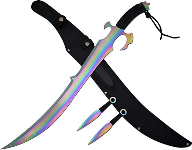 Snake Eye Tactical NINJA SWORD With Throwing Knife Set