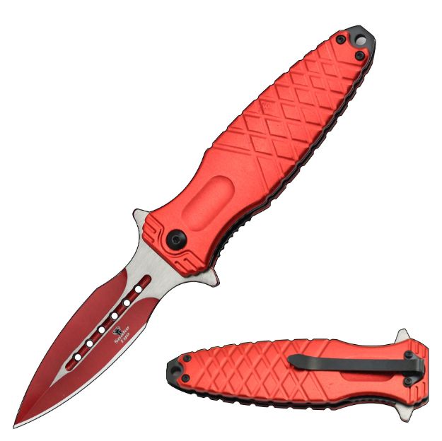 Snake Eye Tactical Spring Assist Dagger Style Pocket Knife