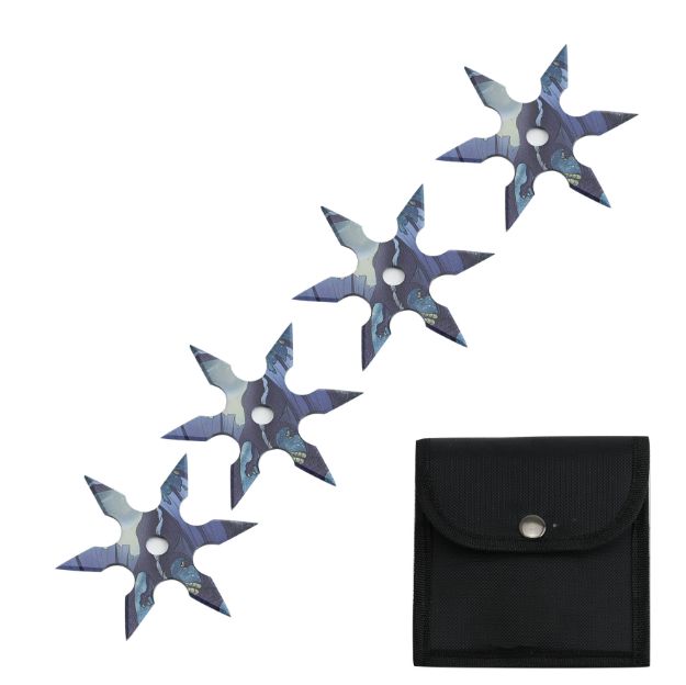 SnAkE EyE TActicAl 4pc Throwing STAR SEt 4'' DiAmEtEr