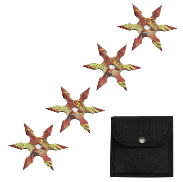 SnAkE EyE TActicAl 4pc Throwing STAR SEt 4'' DiAmEtEr